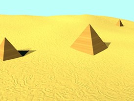 Réalisation 3D - Pyramides (Cinema 4D)